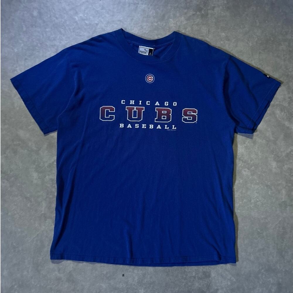 2000's Vintage Chicago Cubs Puma Blue T-Shirt -L
